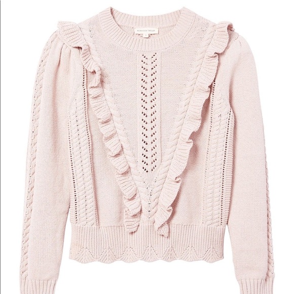 Rebecca Taylor Sweaters - Rebecca Taylor ruffle cable knit sweater